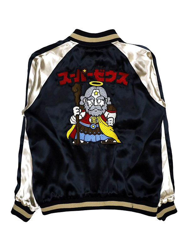 ビックリマン スカジャン メンズ レディース スーパーゼウス ブラック