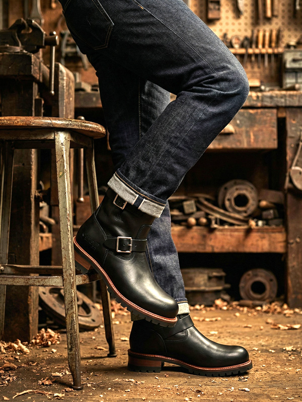 Schott N.Y.C（ショット） Schott エンジニアブーツ ショート丈 レザー