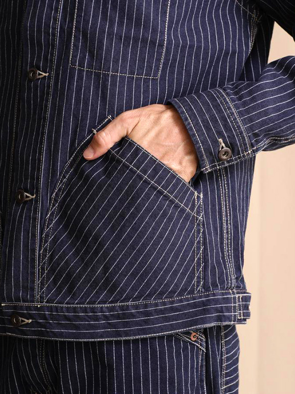 SCHOTT（ショット） ヒッコリー ストライプ デニム ジャケット メンズ