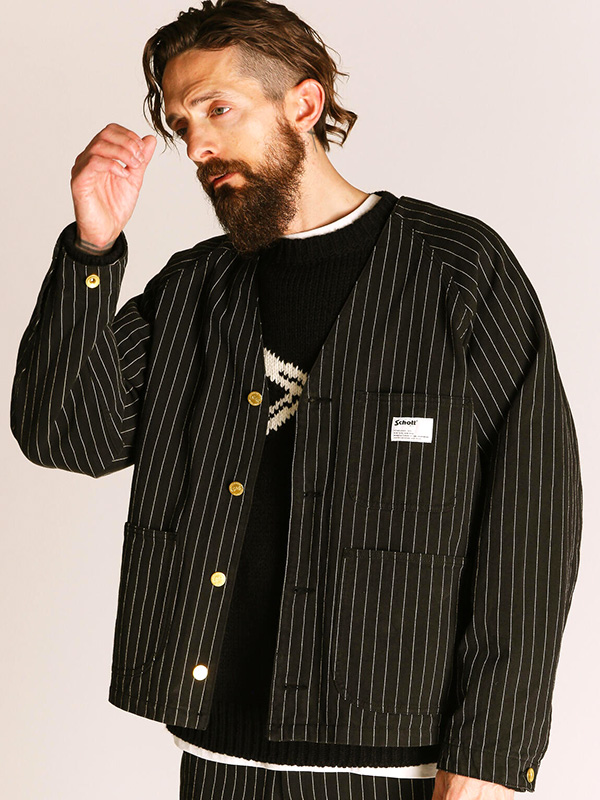 SCHOTT（ショット） ストライプ ジャケット ワーク エンジニア