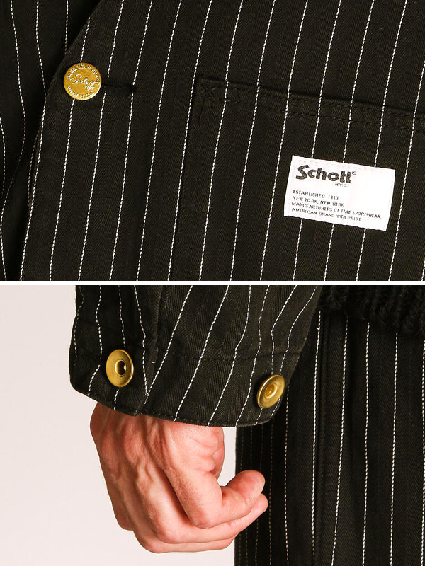 SCHOTT（ショット） ストライプ ジャケット ワーク エンジニア