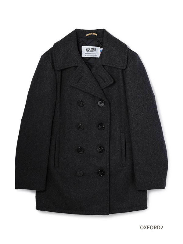 【美品 希少カラー】ショット ピーコート ジャケット ダブル ブルー M相当 Schott N.Y.C（ショット） Schott USA LINE 740 32oz ダブルブレスト
