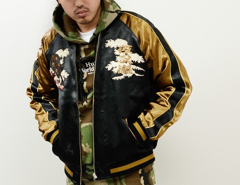 花旅楽団 和柄 スカジャン SUKAJAN メンズ レディース 相撲 力士 行司