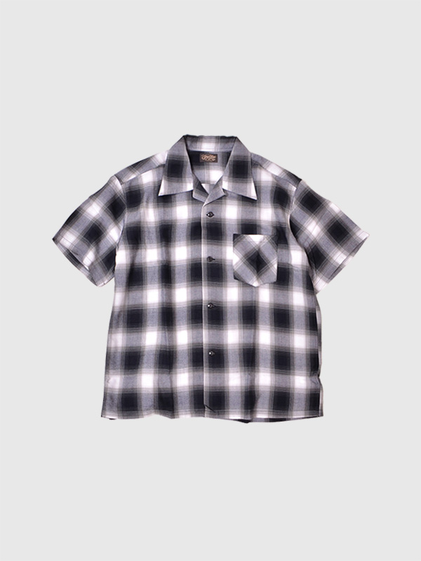SUGAR CANE シュガーケーン オンブレー シャツ 半袖 メンズ RAYON OMBRE CHECK SS OPEN SHIRT SC39297｜rodeobros