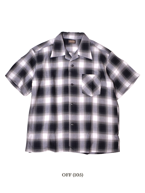 SUGAR CANE シュガーケーン オンブレー シャツ 半袖 メンズ RAYON OMBRE CHECK SS OPEN SHIRT SC39297｜rodeobros｜02