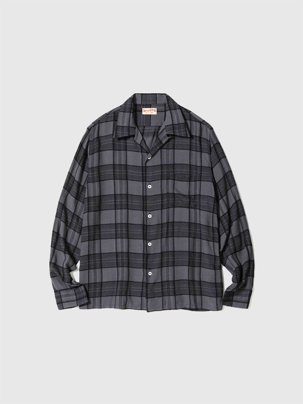 SUGAR CANE シュガーケーン シャツ メンズ レディース 長袖 RAYON DOBBY CHECK OPEN SHIRT SC29378