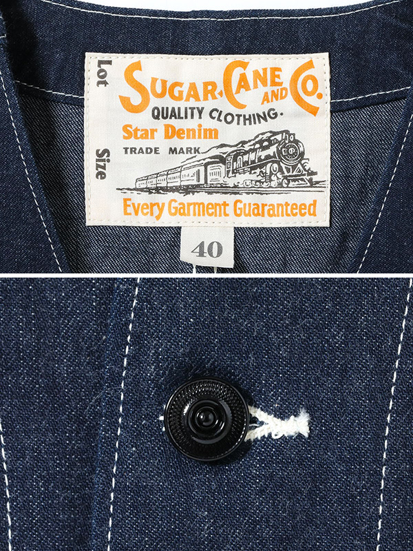 SUGAR CANE シュガーケーン ベスト メンズ 11oz. BLUE DENIM WORK VEST