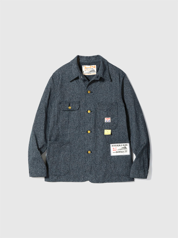 SUGAR CANE シュガーケーン ジャケット メンズ 9oz. BLACK COVERT WORK