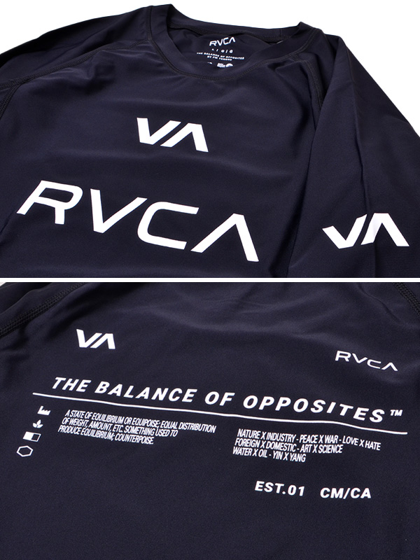 RVCA（ルーカ） Tシャツ ラッシュガード メンズ レディース 長袖