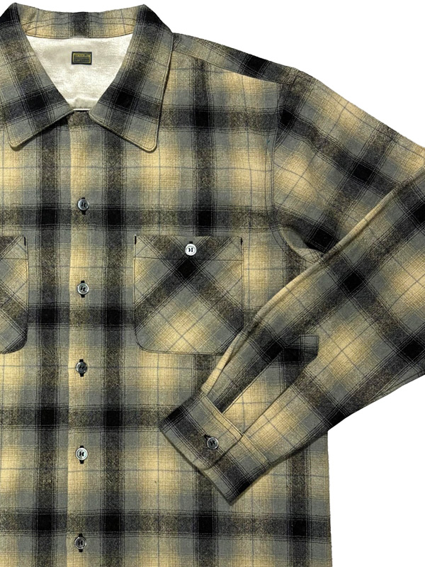 TENDERLOIN テンダーロイン ネルシャツ 襟無し起毛 ほぼ新品 TENDERLOIN テンダーロイン ネルシャツ 襟無し起毛 ほぼ新品