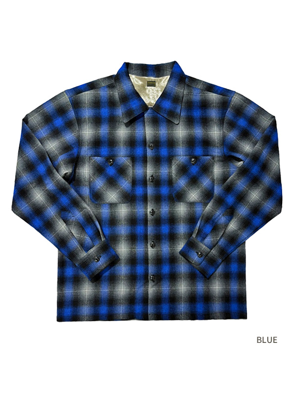 TENDERLOIN（テンダーロイン） オンブレ チェック シャツ ウール OMBRE