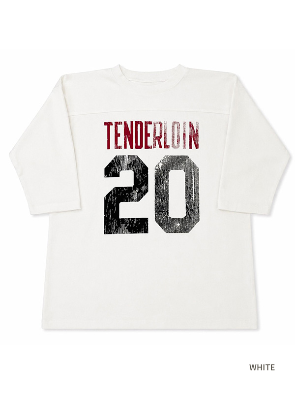 tenderloin フットボールT 7分袖 TENDERLOIN（テンダーロイン） Tシャツ フットボール 7分袖
