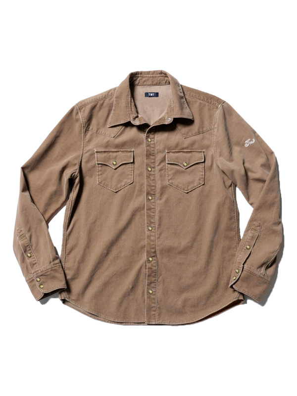 TMT コーデュロイ ウエスタン シャツ メンズ レディ―ス 長袖 おしゃれ