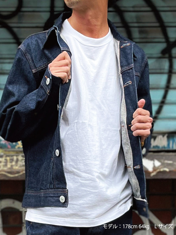 美品　濃紺　Trucker JACKET 1st 大戦モデル デニムジャケット TMT デニム ジャケット メンズ 大戦モデル 1st HQ DENIM TRUCKER
