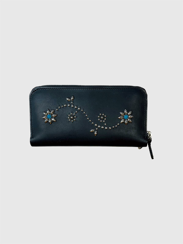TMT レザー 財布 メンズ レディース 長財布 牛革 本革 INDIGO LEATHER