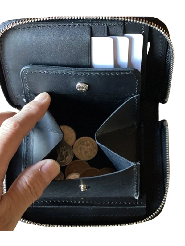 TMT / 2つ折り財布/牛革/BLK/メンズ/TAC-S2503 TMT レザー 財布 メンズ レディース 二つ折り 財布 牛革 本革