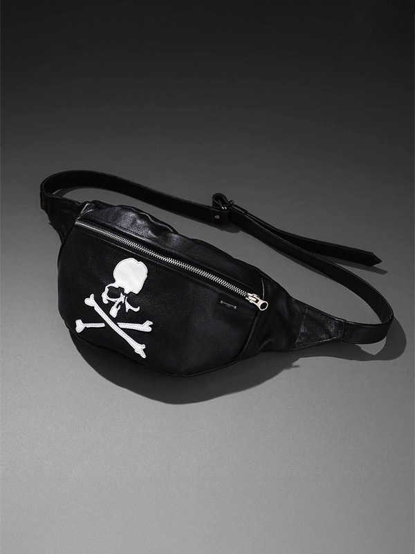 マスターマインド バンソン ファニーパック レザー ウエストバッグ ボディバッグ VANSON（バンソン） × MASTERMIND WORLD BONE FUNNY PACK CUSTOM