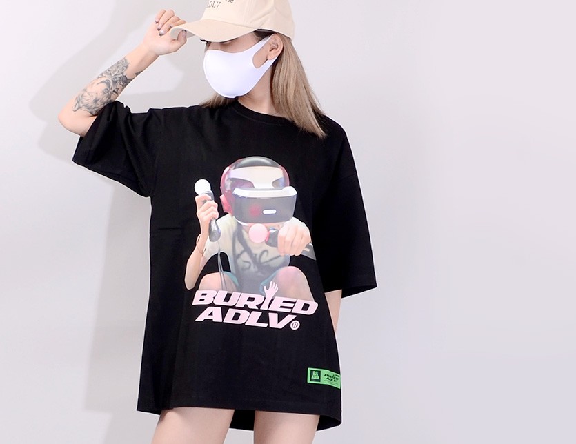 ACME' DE LA VIE ADLV アクメドラビ Tシャツ レディース メンズ ユニセックス 半袖 BURIDE ALIVE BA × ADLV  GAMER SS TEE アークメドラヴィ VR-GAMER-SS-B