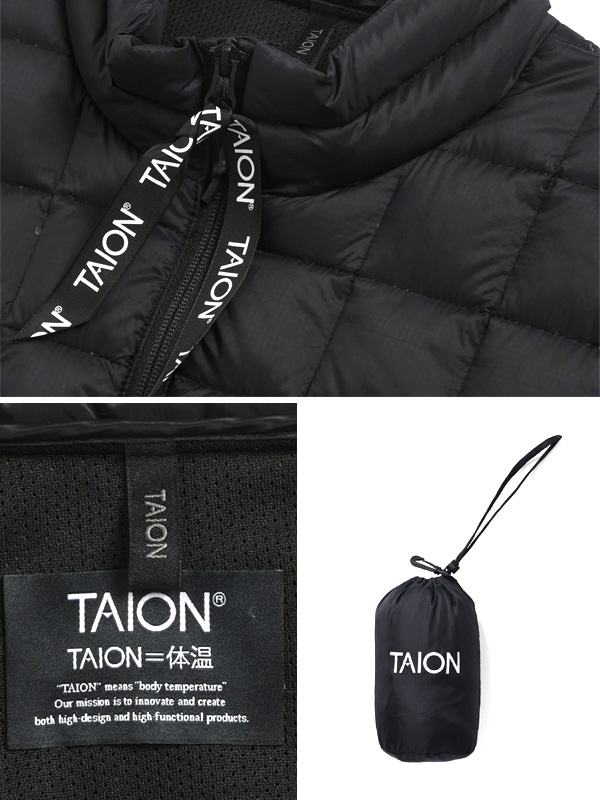 TAION（タイオン） ダウンベスト ワンピース レディース シンプル