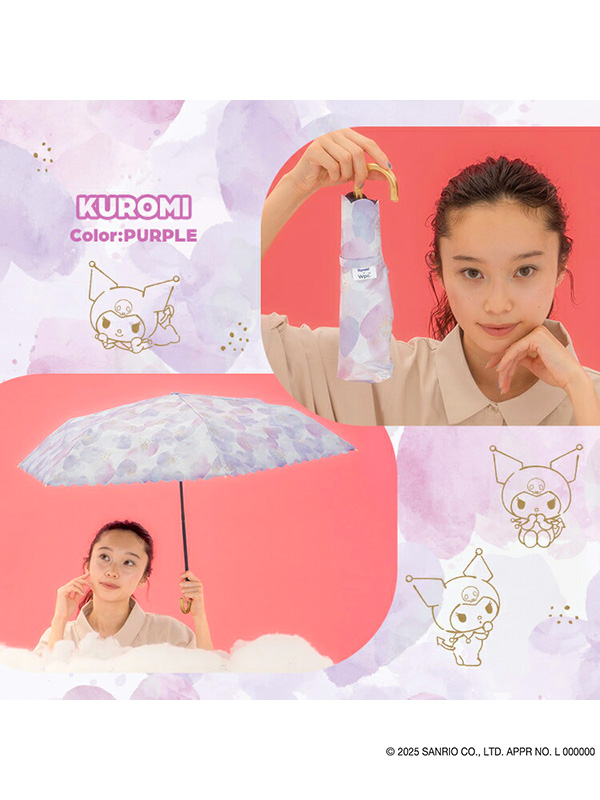 クロミ　シナモンロール　キティ　日傘3本セット Wpc. Wpc 日傘 折りたたみ 完全遮光 晴雨兼用 キティちゃん