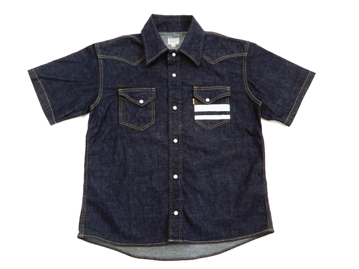 桃太郎ジーンズ（MOMOTARO JEANS） ウエスタンシャツ 出陣ライン 8oz