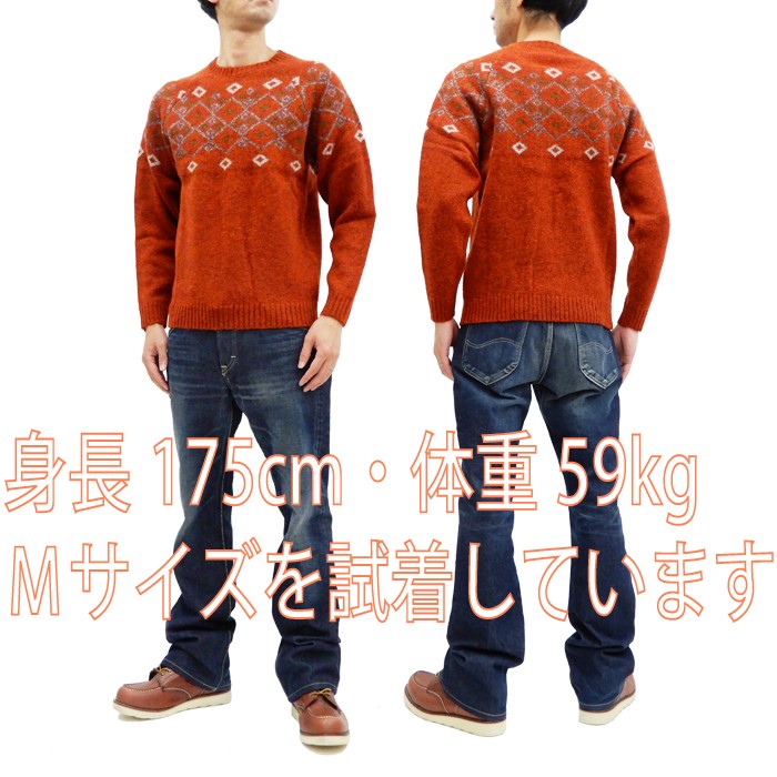 Pherrow's（フェローズ） セーター 19W-PSFS1 Pherrows メンズ 雪柄