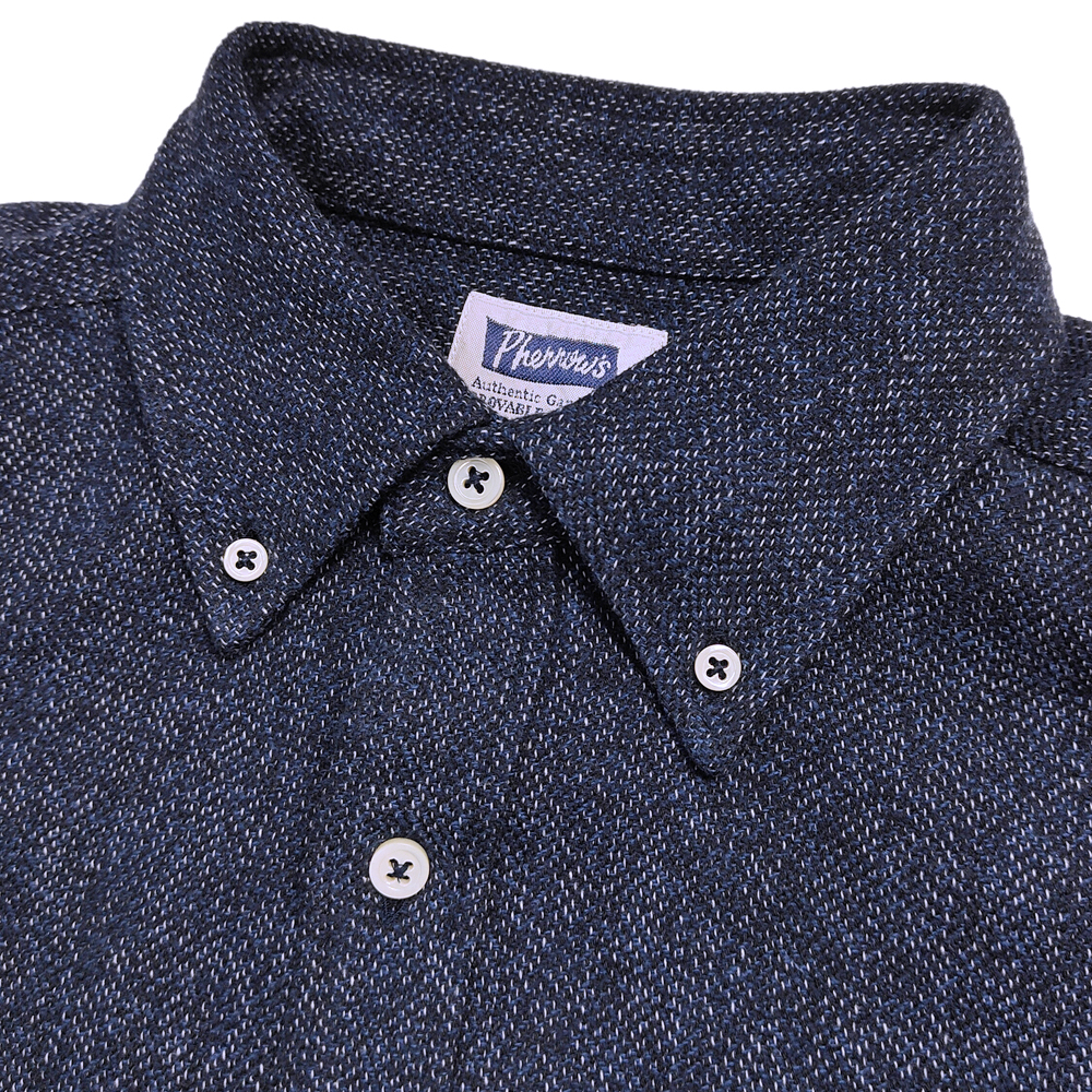 Pherrow's（フェローズ） 長袖シャツ 三杢 ボタンダウンシャツ ワン