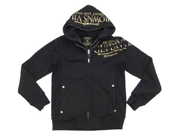 グラディエイト パーカー フェイクレイヤード 453528 GLADIATE メンズ ジップPK 黒 新品 :453528-black:服の福助商店  通販 