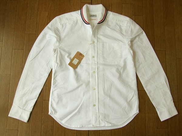 ETERNAL エターナル 無地長袖シャツ 衿リブ オックスフォード素材