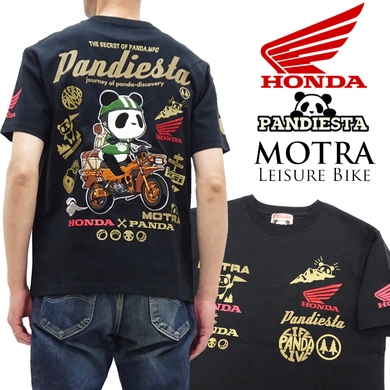 PANDIESTA（パンディエスタ） HONDA MOTRA 半袖Tシャツ コラボ 刺繍T