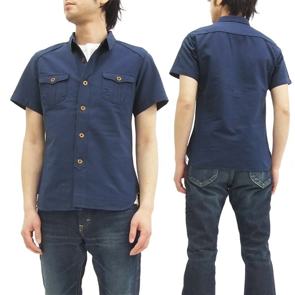【美品】studioD'ARTISANダルチザン セルビッチOX半袖ワークシャツ 美品】studioD'ARTISANダルチザン セルビッチOX半袖ワークシャツ