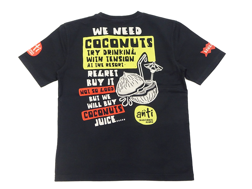 F商会 アンチ 半袖Tシャツ ANTI ハワイアン Tシャツ COCONUTS  
