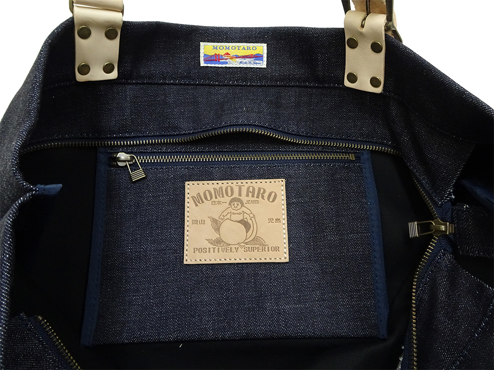 MOMOTARO JEANS 桃太郎ジーンズ 13.5オンス|濃色デニム|トートバッグ『DENIM TOTE BAG』【アメカジ・バッグ】 MZBG0020