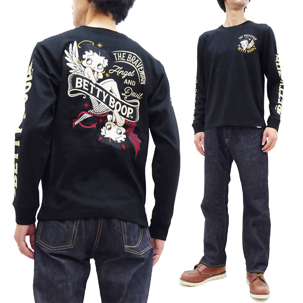 BETTY BOOP ベティ・ブープ ブレイブマン 長袖Tシャツ