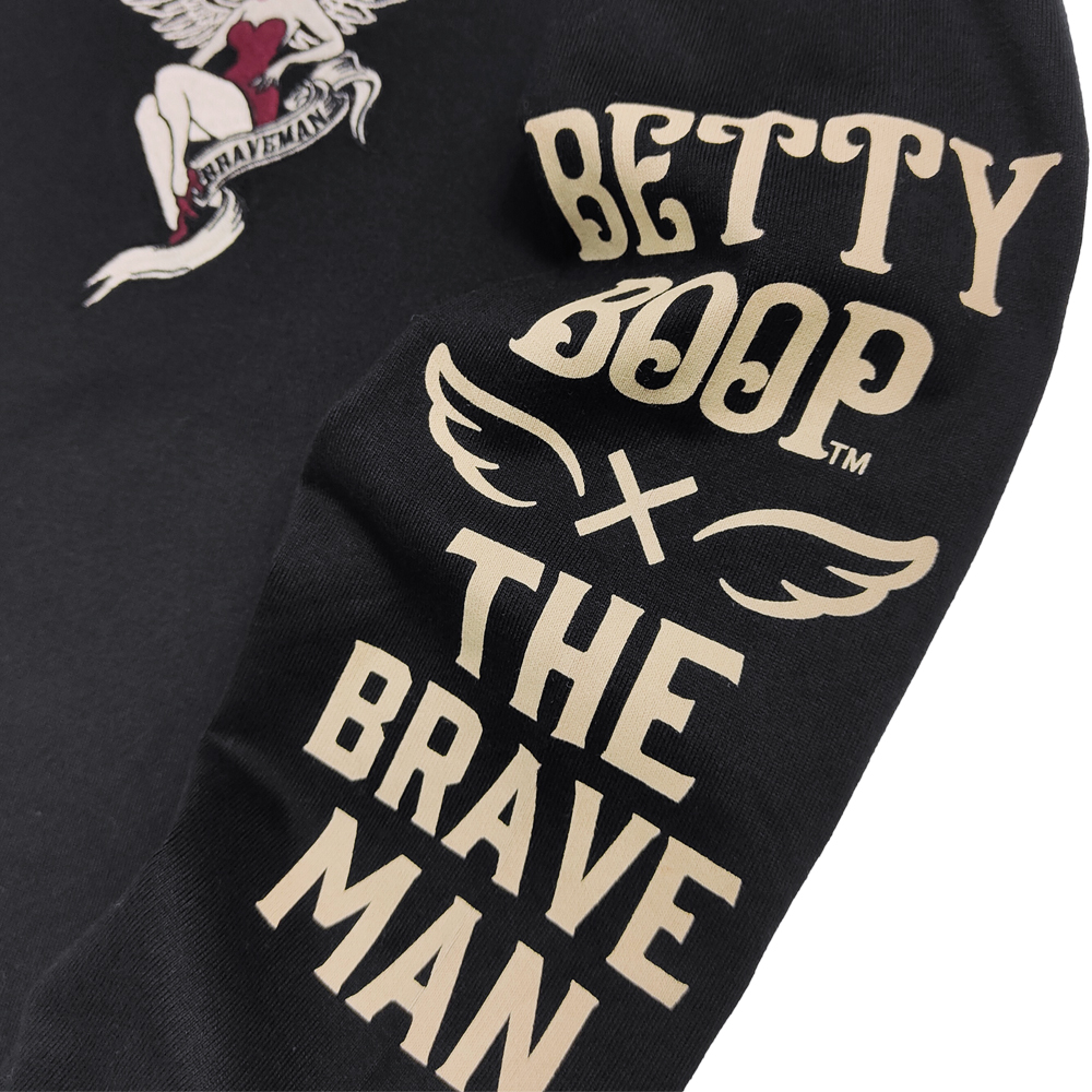 BETTY BOOP ベティ・ブープ ブレイブマン 長袖Tシャツ