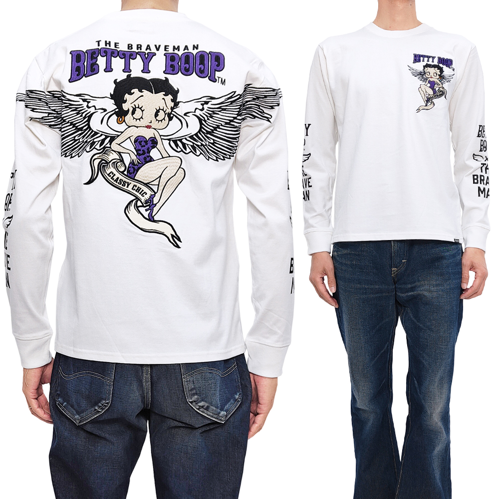 BETTY BOOP（ベティ ブープ） ブレイブマン 長袖Tシャツ エンジェル