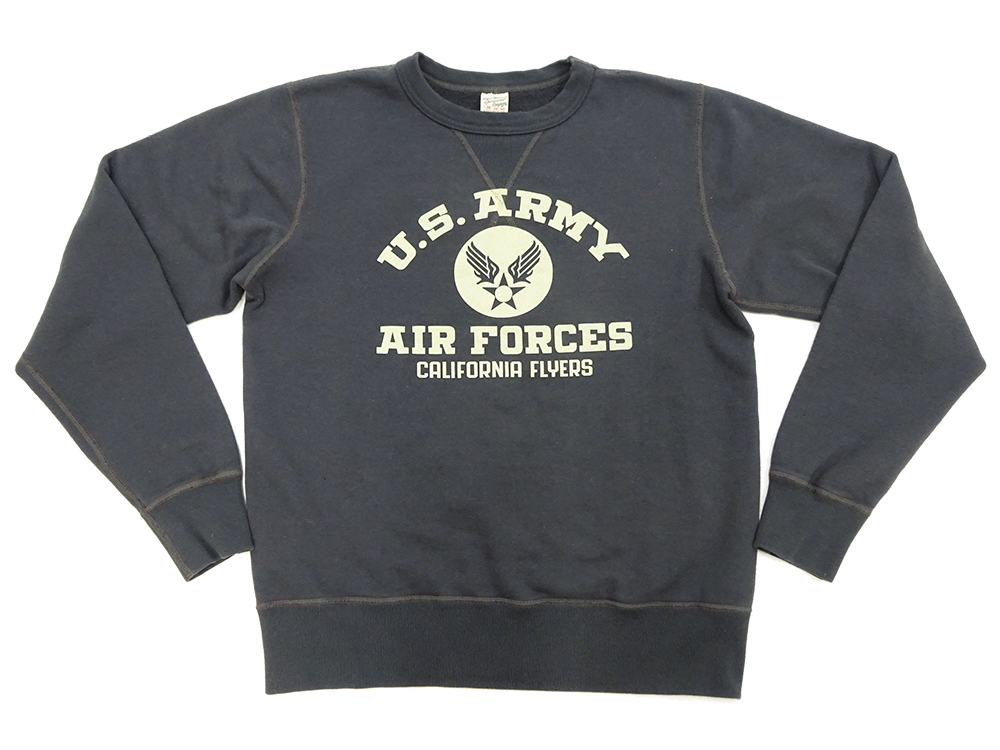 バズリクソンズ ミリタリー スウェットシャツ U.S. ARMY AIR FORCE カリフォルニア・フライヤーズ 裏起毛トレーナー BR69334  ブラック 新品