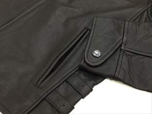 レザーライダースジャケット 和柄 さとり GLRJ-003 桜白虎刺繍 メンズ