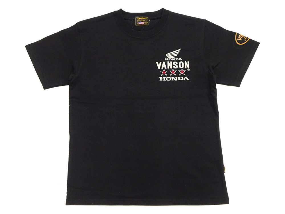 VANSON（バンソン） ホンダ 半袖Tシャツ VANSON HONDA コラボ トリプル