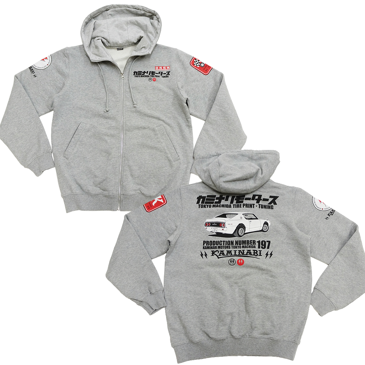 F商会 カミナリモータース パーカー KAMINARI ケンメリGT-R 裏起毛