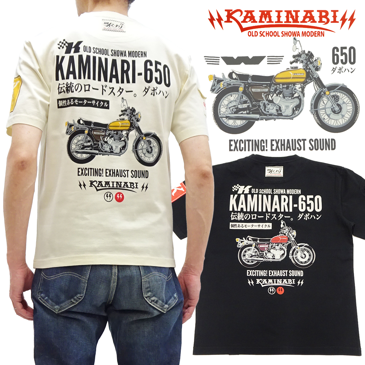 TEDMAN（テッドマン） カミナリ 半袖Tシャツ KAMINARI Tシャツ 650 W1 
