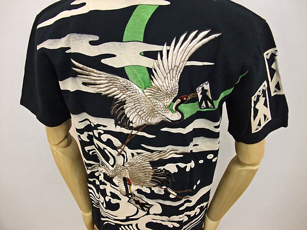 インフィニティ 胤富仁帝 和柄 半袖Tシャツ 鶴株札 MG-246 黒 新品