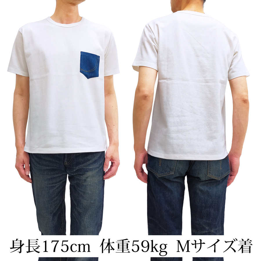 桃太郎ジーンズ 銅丹レーベル デニムポケット Tシャツ Momotaro Jeans 8.5oz 半袖Tシャツ 桃ステッチ MTS0020M31 白  新品 : mts0020m31-white : 服の福助商店 - 通販 - Yahoo!ショッピング