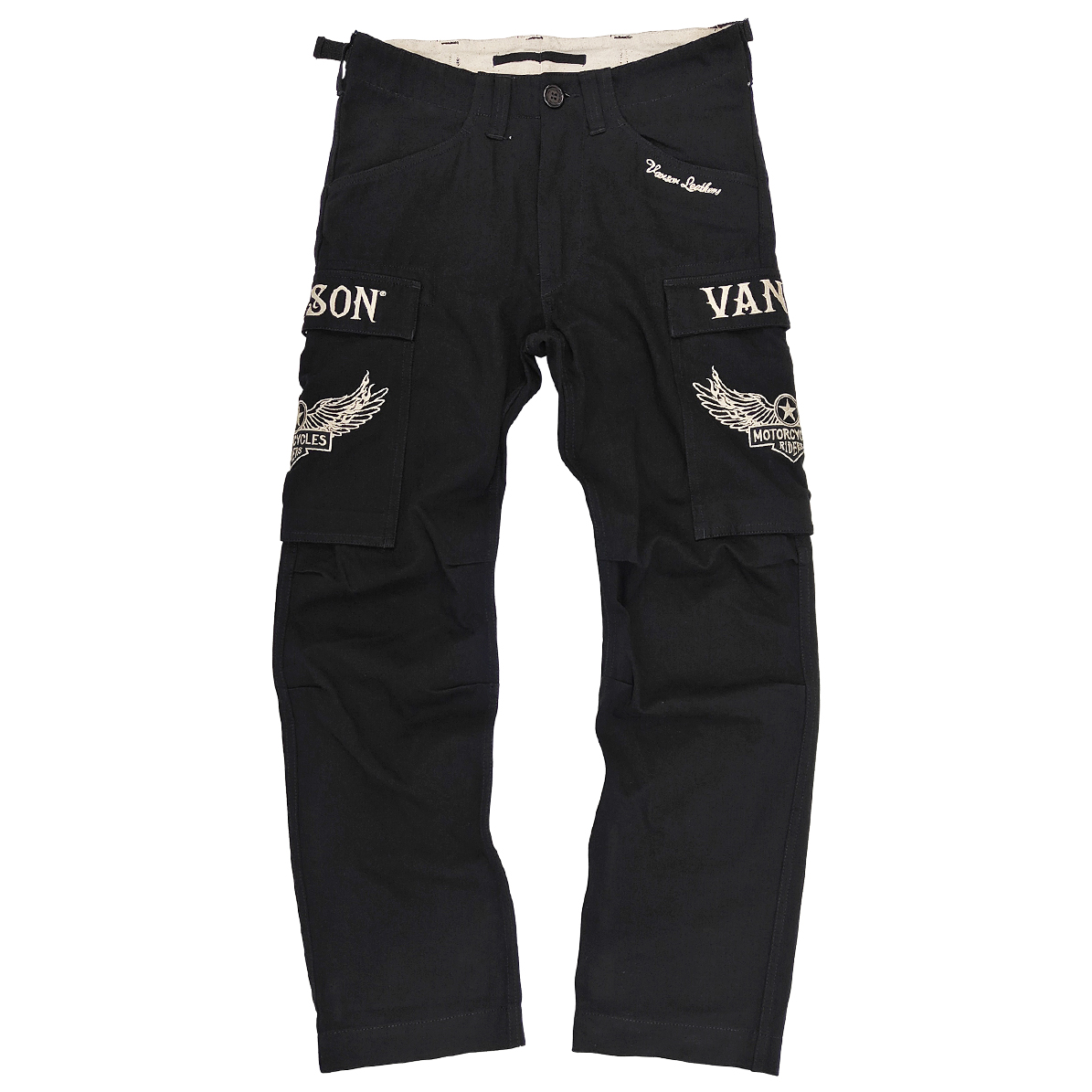 VANSON フライングスター 刺繍 羽 カーゴパンツNVBL-2201 38 VANSON（バンソン） コットンツイル カーゴパンツ フライングスター