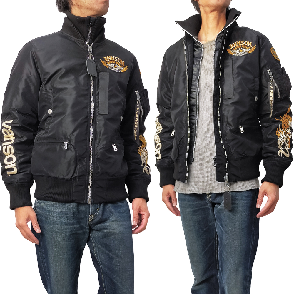 VANSON バンソン MA-1 フライトジャケット 着脱式フロントネック VANSON バンソン MA-1 フライトジャケット 着脱式フロントネック