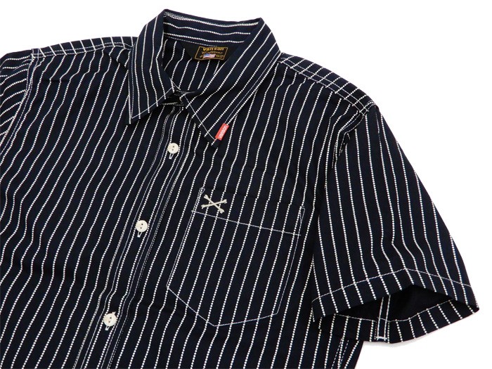 VANSON（バンソン） ウォバッシュ ワークシャツ 半袖シャツ クロス