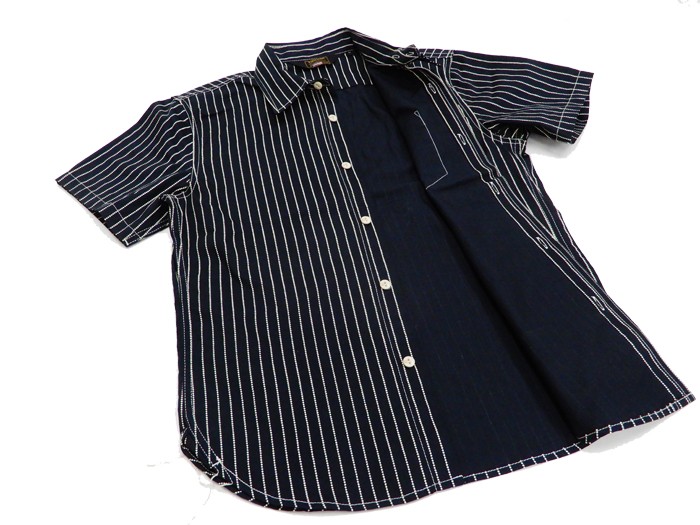 VANSON(バンソン) ウォバッシュ ワークシャツ 半袖シャツ クロス VANSON(バンソン) ウォバッシュ ワークシャツ 半袖シャツ クロス