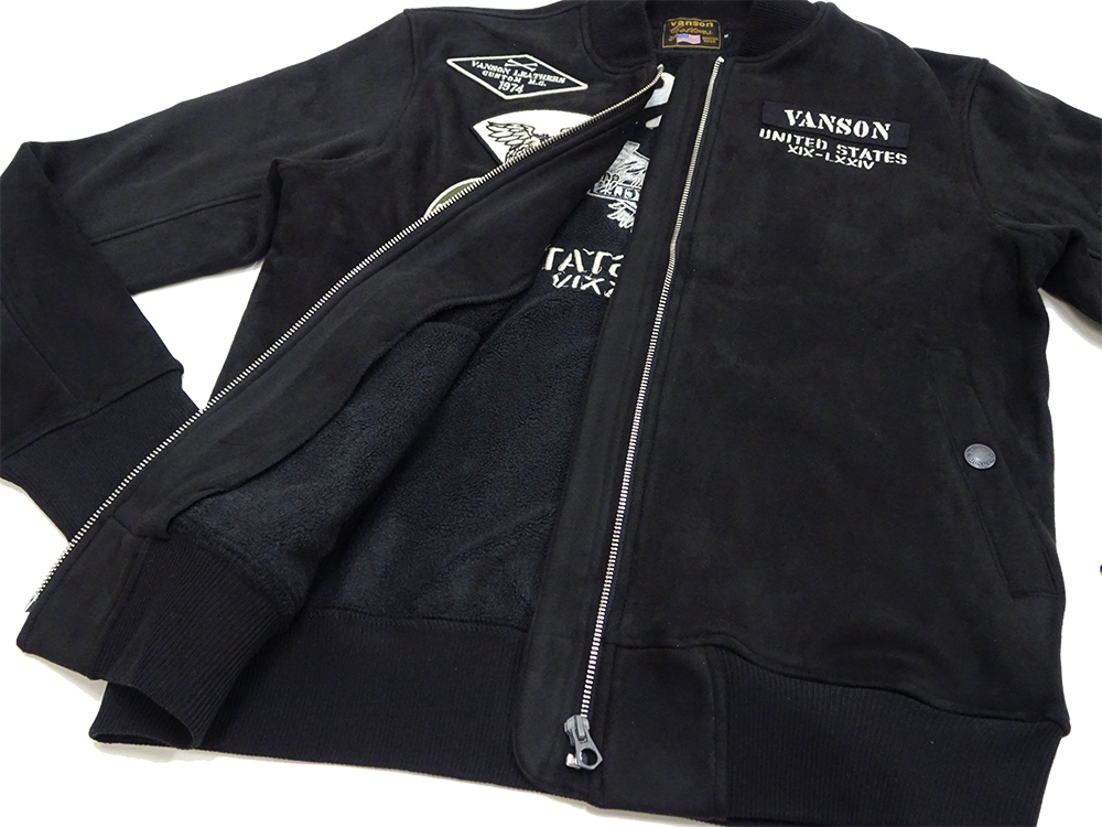 VANSON（バンソン） 起毛プレーティング MA-1 VANSON ストレッチ