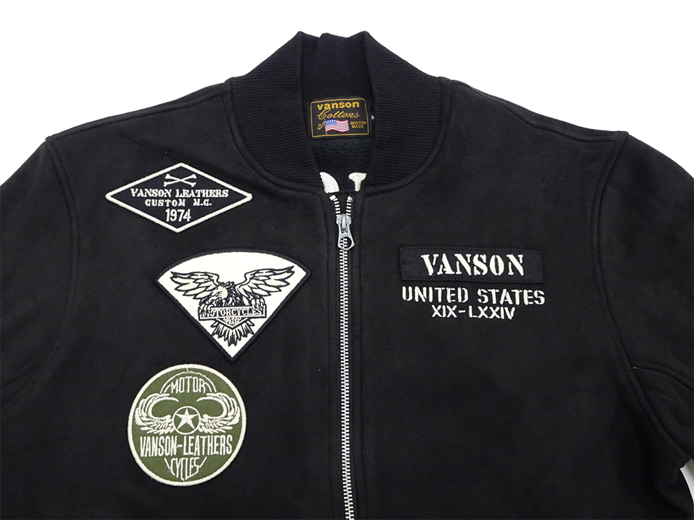 VANSON（バンソン） 起毛プレーティング MA-1 VANSON ストレッチ