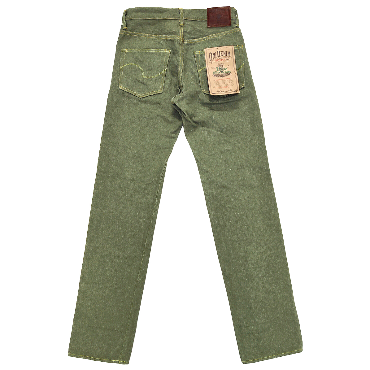 鬼デニム デニムパンツ ONI Denim 18oz. オリーブデニム レギュラー